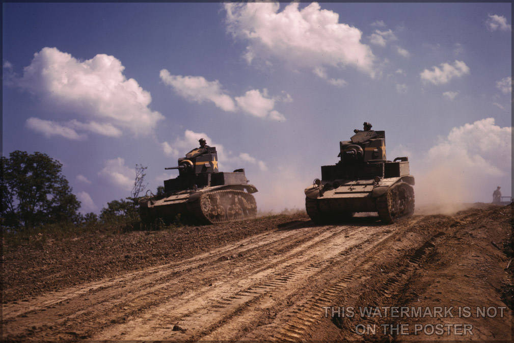 Poster, Many Sizes Available; M3 Stuart Tank Light Tanks