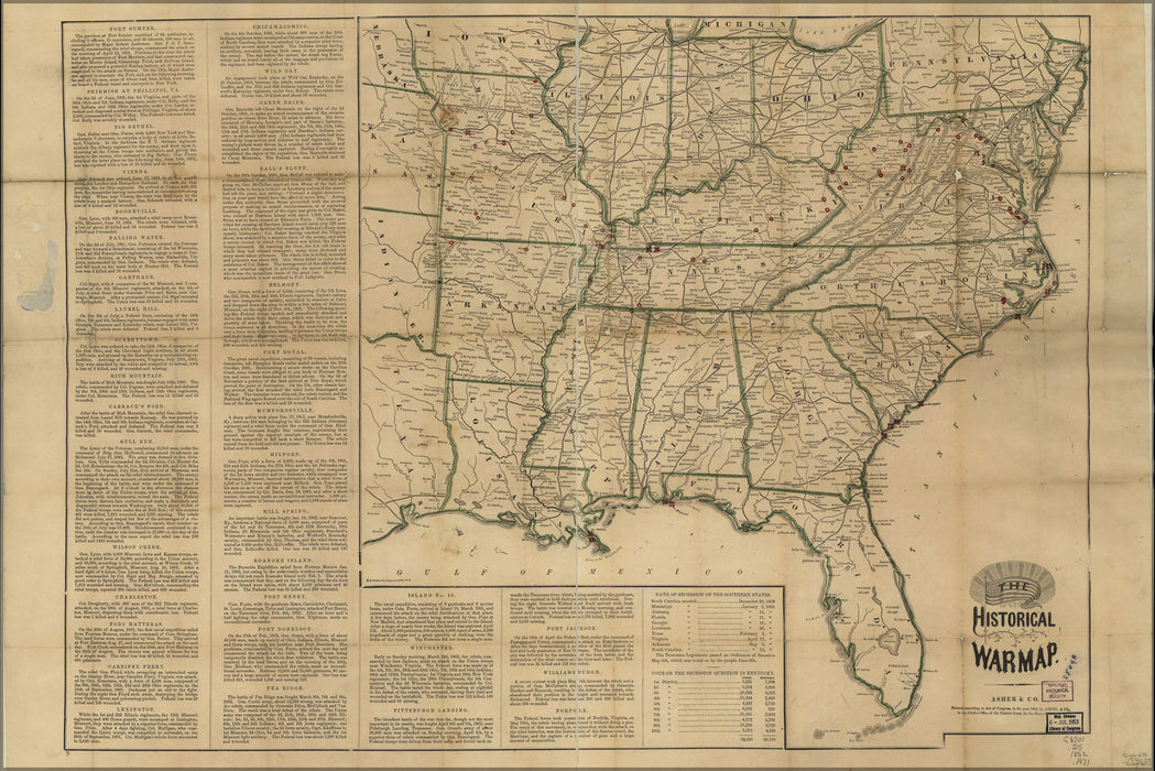 Poster, Many Sizes Available; Historical War Map 1862 Civil War P2