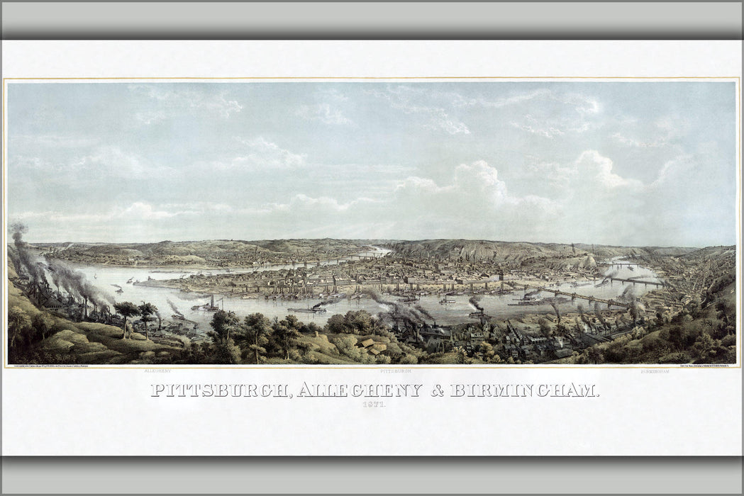 Poster, Many Sizes Available; Pittsburgh, Pennsylvania 1871