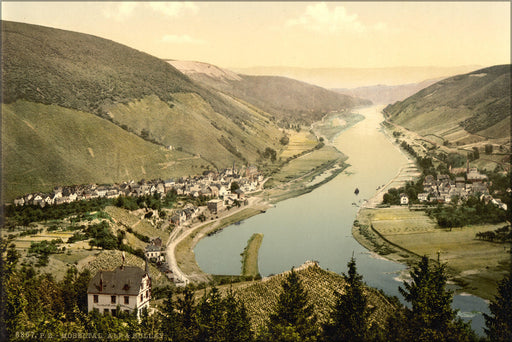 Poster, Many Sizes Available; Alf And Bullay, Moselle, Valley Of, Germany 1890 Photochrom