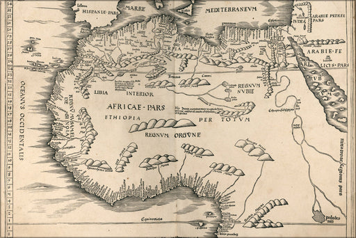 Poster, Many Sizes Available; Map Of North Africa; Egypt Libya Ethiopia 1513