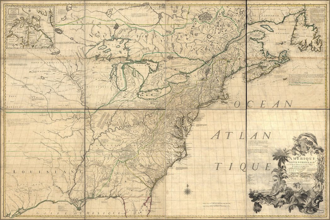 Poster, Many Sizes Available; Map Of North America & United States  1792