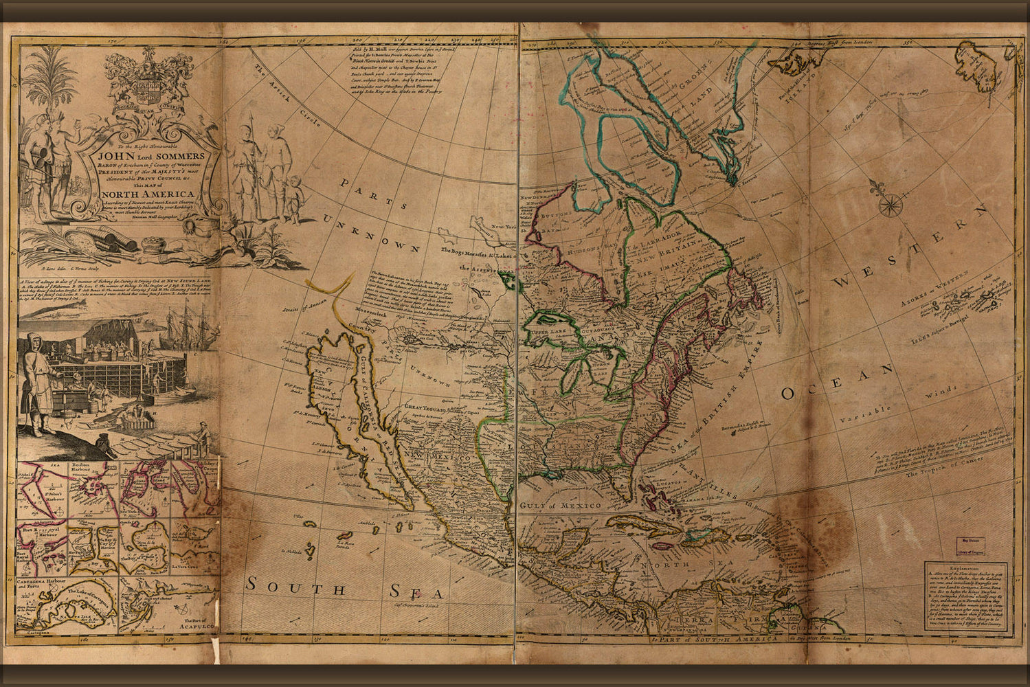 Poster, Many Sizes Available; Map Of North America 1715 Pre United States