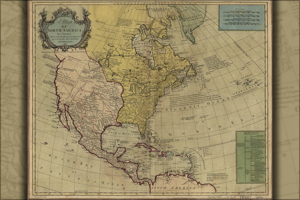 Poster, Many Sizes Available; Map Of North America 1765 Pre United Sta ...