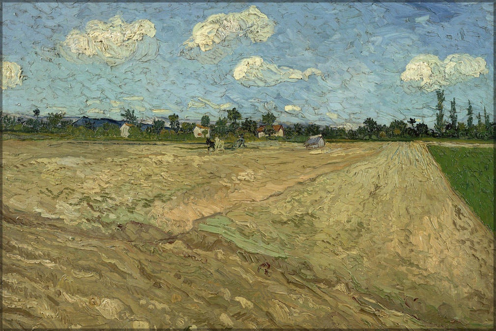 Poster, Many Sizes Available; Ploughed Fields (&#39;The Furrows&#39;) Vincent Van Gogh