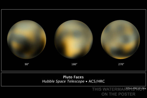 Poster, Many Sizes Available; Pluto 3 Views From Hst