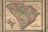 Poster, Many Sizes Available; Colton&#39;S Map Of South Carolina 1865