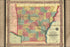 Poster, Many Sizes Available; Colton&#39;S Railroad & Township Map Of Arkansas 1854