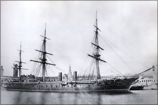 Poster, Many Sizes Available; Hms Warrior (1860) Ironclad Battleship