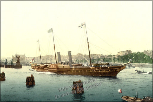 Poster, Many Sizes Available; Hmy Osborne Photochrom Print, Circa 1895 (Get Rid Of Fingerprint On Side Of Ship)