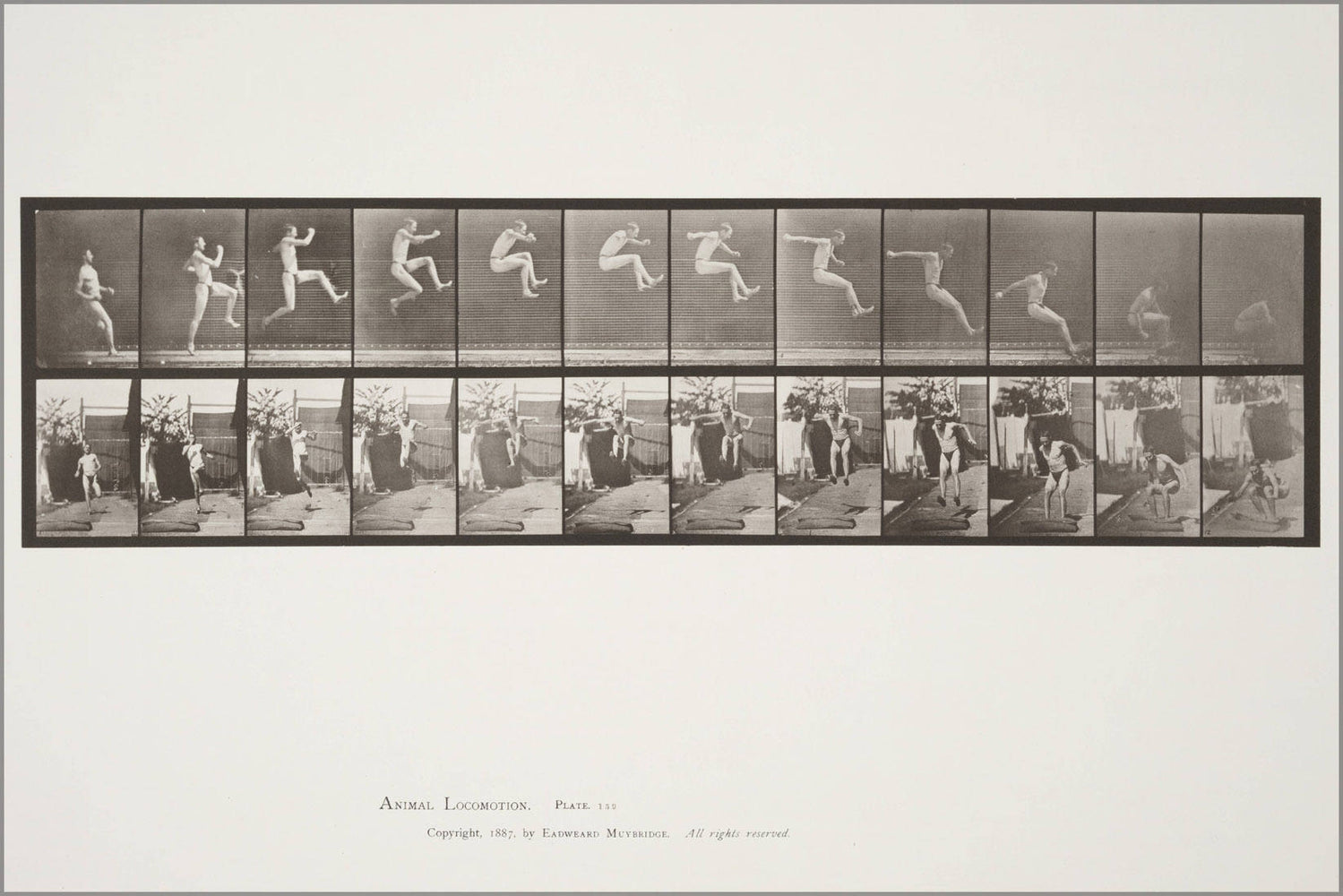 Poster, Many Sizes Available; Man In Pelvis Cloth Running And Jumping (Rbm Qp301M8 1887 159)  #031215