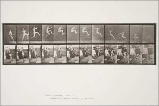 Poster, Many Sizes Available; Man In Pelvis Cloth Running And Jumping (Rbm Qp301M8 1887 159)  #031215