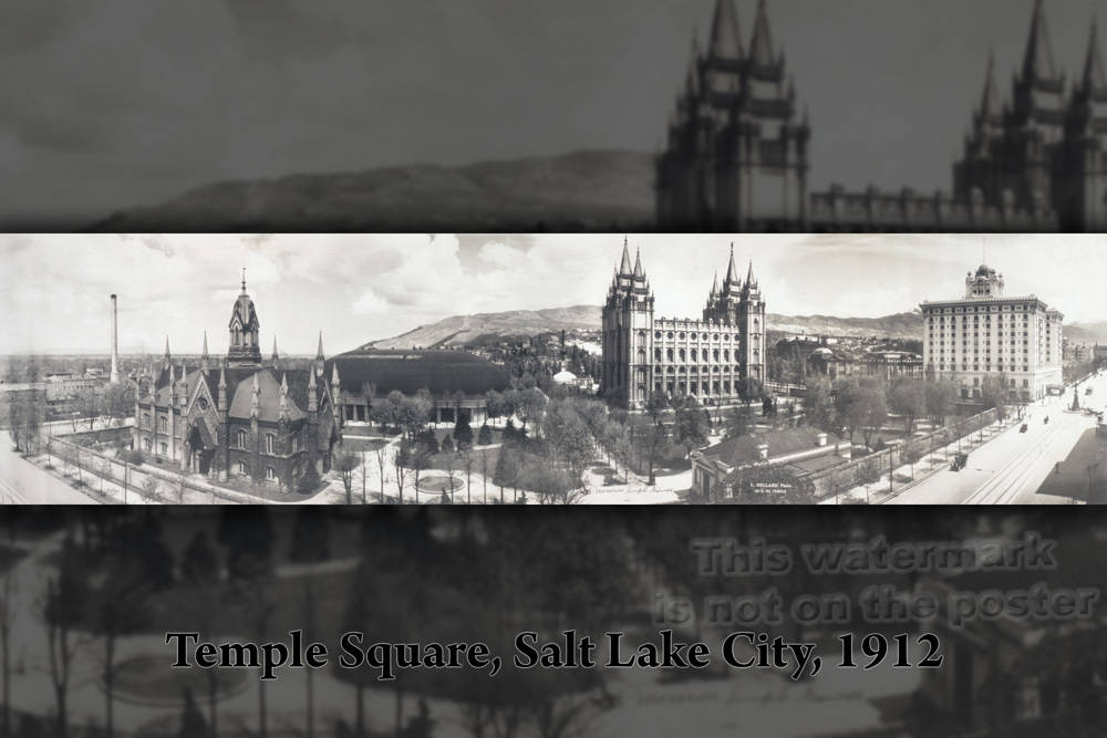 Poster, Many Sizes Available; Temple Square Taken In 1912 Salt Lake City Utah