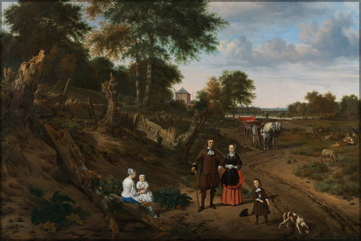 Poster, Many Sizes Available; Portrait Of A Couple With Two Children And A Nursemaid In A Landscape By Adriaen Van De Velde