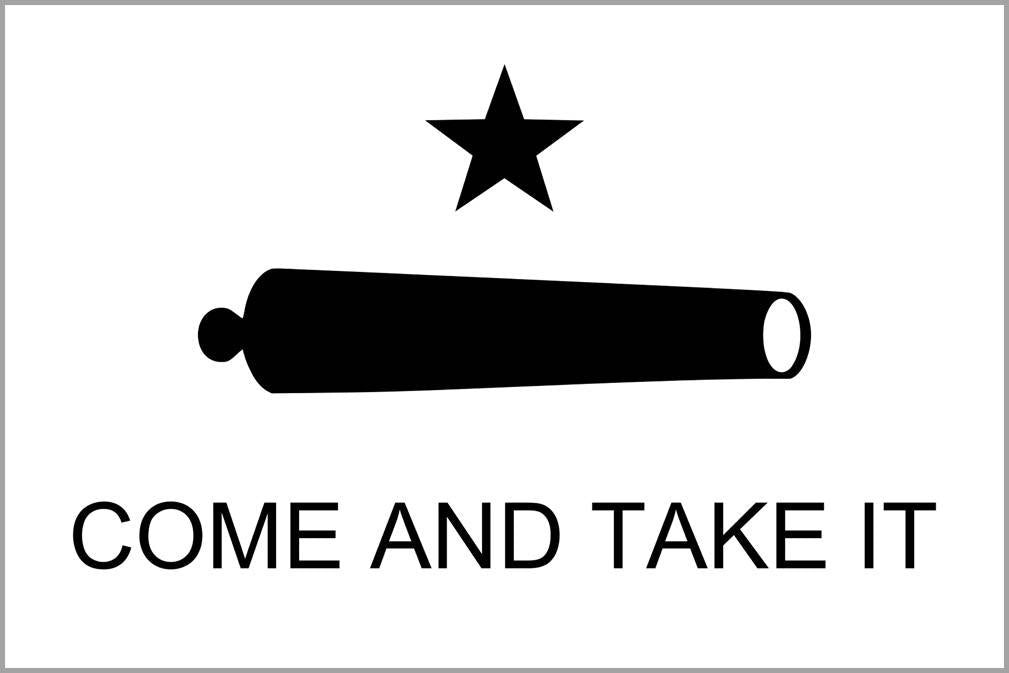 Poster, Many Sizes Available; Texas Flag - Come And Take It. This Flag Was Raised By Texas Settlers At The Battle Of Gonzales In October 183