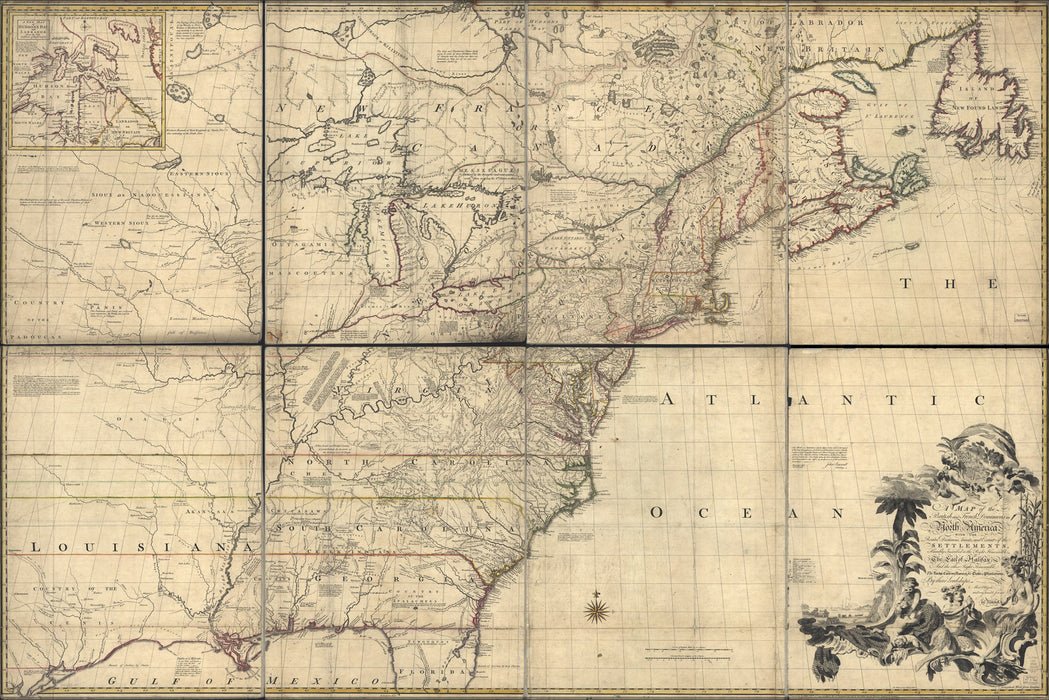 Poster, Many Sizes Available; Map Of North America Pre United States 1755 P3