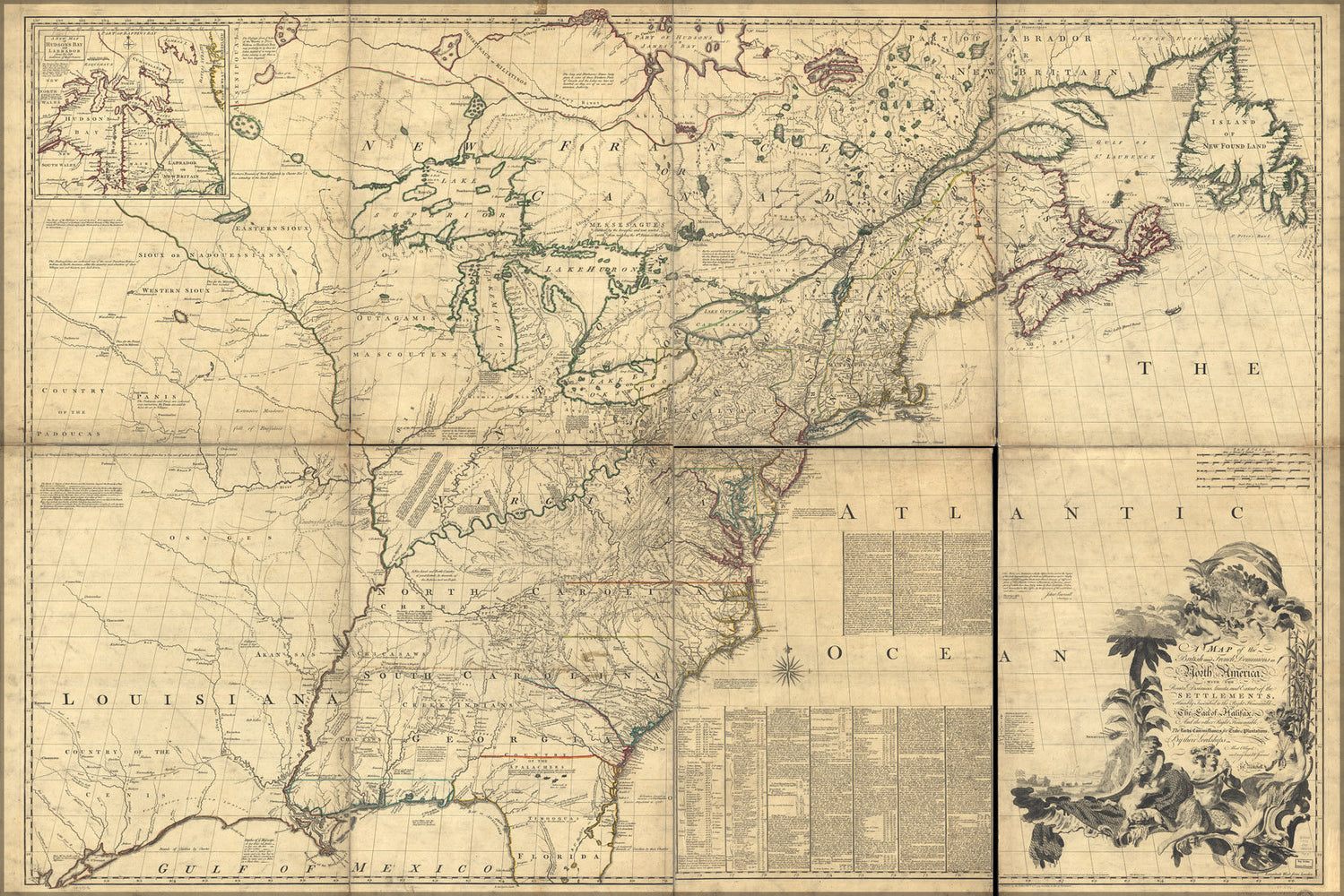 Poster, Many Sizes Available; Map Of North America Pre United States 1773