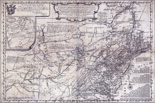 Poster, Many Sizes Available; Map Virginia Maryland New Jersey Delaware 1755 P2