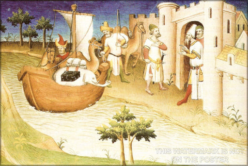 Poster, Many Sizes Available; Marco Polo Travelling, Miniature From The Book The Travels Of Marco Polo