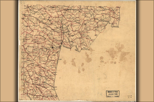 Poster, Many Sizes Available; Map Caroline Hanover Henrico Co&#39;S Virginia 1865