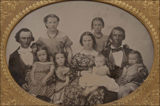 Poster, Many Sizes Available; Ambrotype Portrait Of The Brown Family Of Honolulu, C. 1858