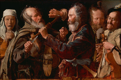 Poster, Many Sizes Available; The Musicians Brawl By Georges De La Tour 1625