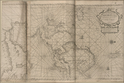 Poster, Many Sizes Available; Map Chart Of North Sea Scandinavia Great Britain 1700