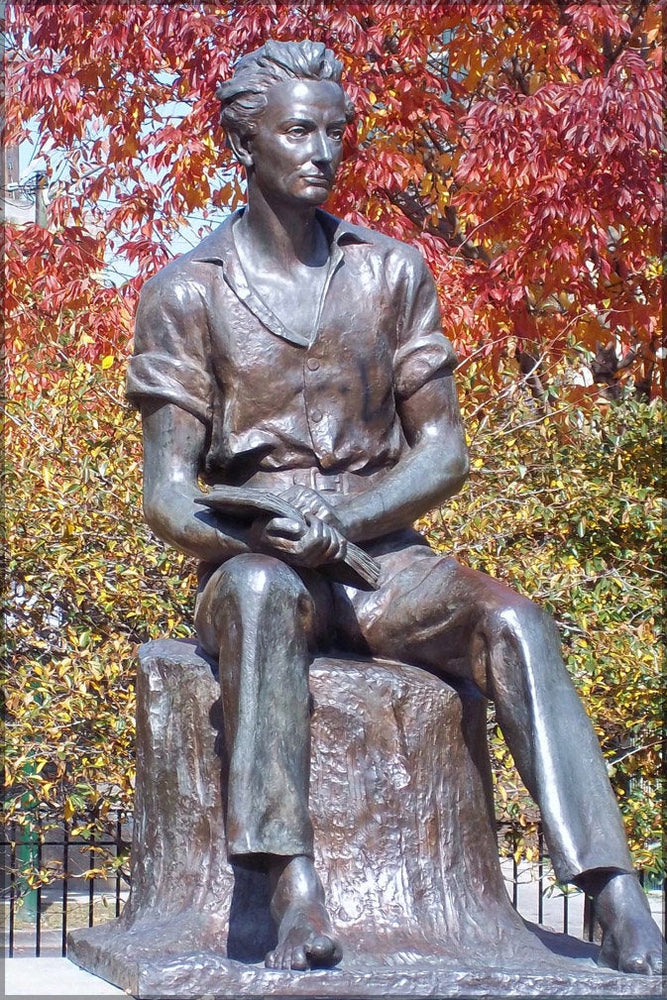 Poster, Many Sizes Available; President Abraham Lincoln In His Youth In Sculpture At Senn Park, Chicago