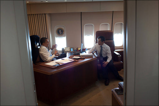 Poster, Many Sizes Available; President Barack Obama & Dennis Kucinich, Air Force One