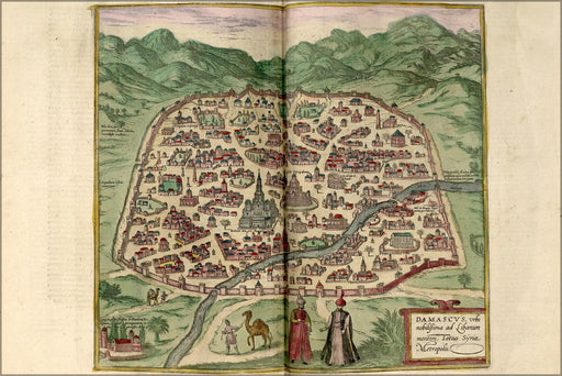 Poster, Many Sizes Available; Map Of Damascus 1612