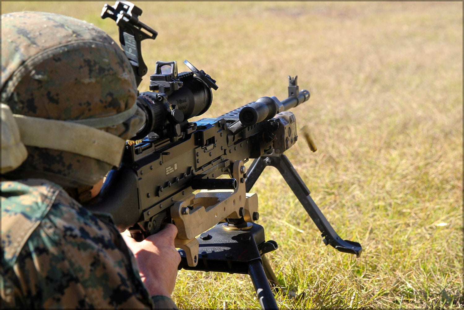 Poster, Many Sizes Available; Marine With M240B Machine Gun Camp Lejeune P2