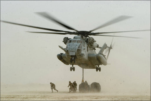 Poster, Many Sizes Available; Marines Ch-53E Super Stallion Helicopter  Al Anbar, Iraq 2007