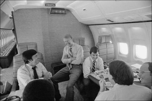 Poster, Many Sizes Available; President Jimmy Carter & White House Staff Air Force One 1977