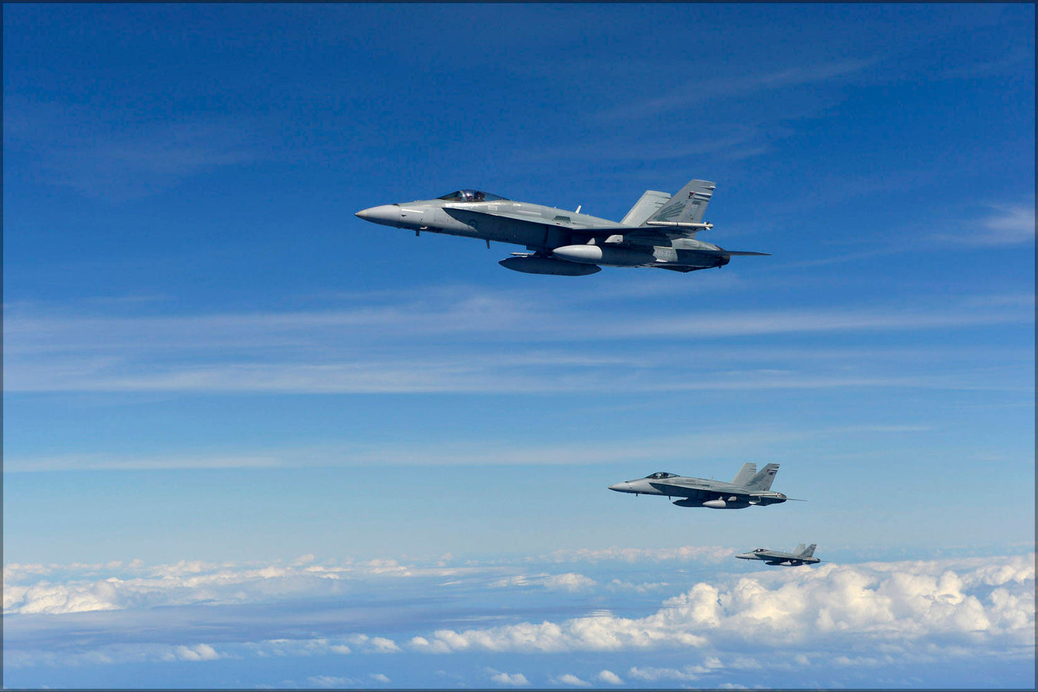 Poster, Many Sizes Available; Three Royal Australian Air Force Fa-18 Hornets F-18 Form Up