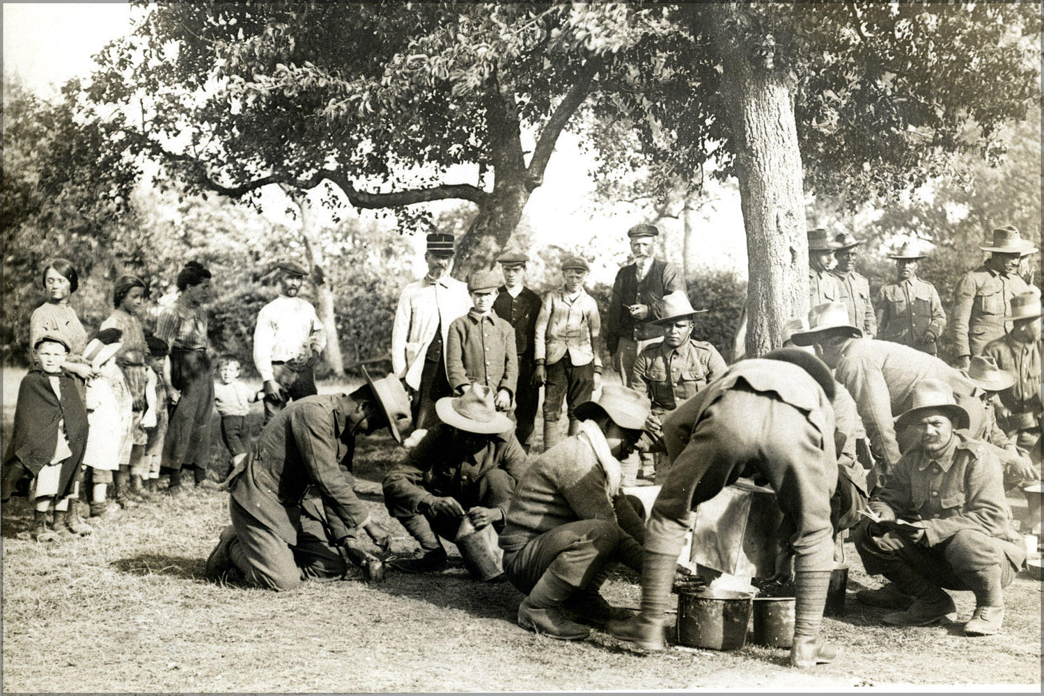 Poster, Many Sizes Available; 9Th Gurkhas Preparing & Cooking Food St Floris, France. Photographer H. D. Girdwood. 13875749885