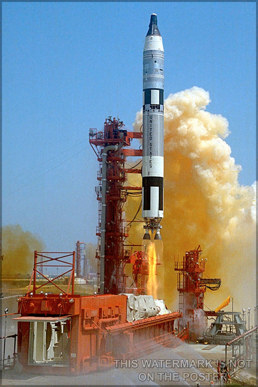 Poster, Many Sizes Available; Titan Ii Launches The Gemini Titan 4 Mission (Remove Scratches)