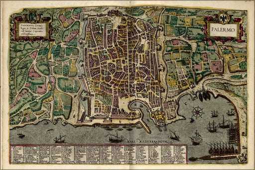 Poster, Many Sizes Available; Map Of Palermo Italy 1612