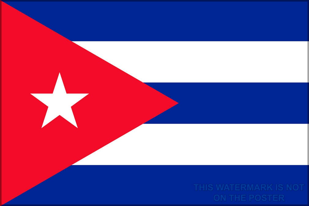 Poster, Many Sizes Available; Cuba Flag