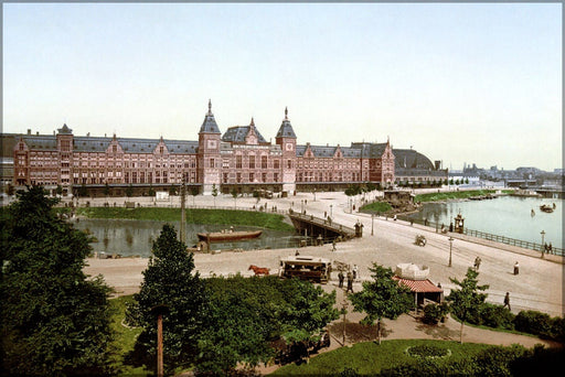 Poster, Many Sizes Available; Central Train Station, Amsterdam, The Netherlands C1900