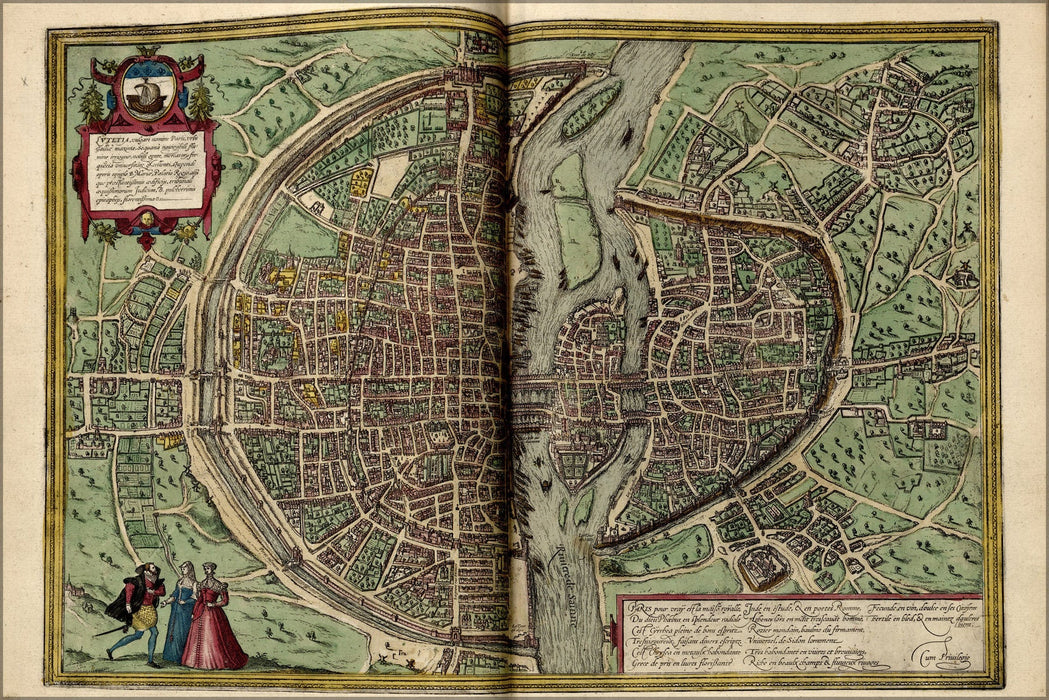 Poster, Many Sizes Available; Map Of Paris 1612