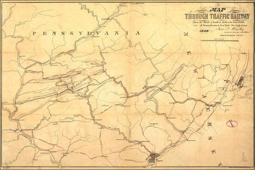 Poster, Many Sizes Available; Map Of E Pennsylvania & Part Of New Jersey 1868