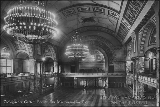 Poster, Many Sizes Available; Marmorsaal (Marble Hall) In The Berlin Zoological Garden, Here Shown In A 1900 Postcard - Copy