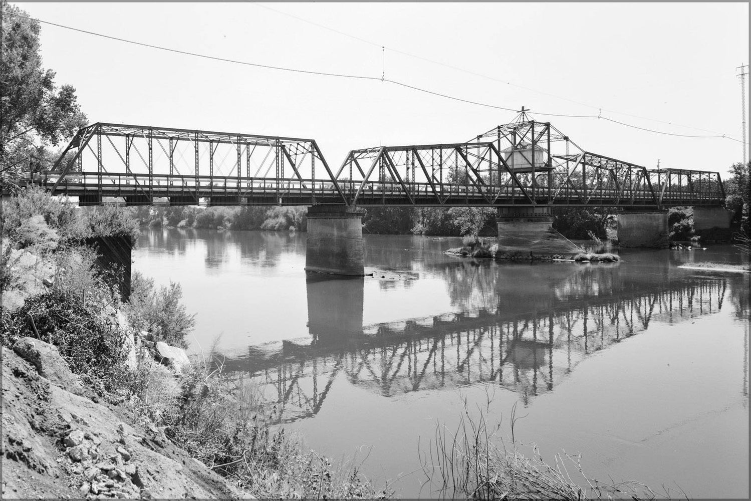 Poster, Many Sizes Available; Gianella Bridge, Spanning Sacramento River At State Highway 32, Hamilton City Vicinity Glenn County, Californi
