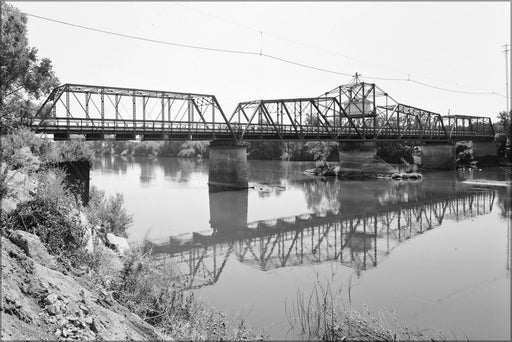 Poster, Many Sizes Available; Gianella Bridge, Spanning Sacramento River At State Highway 32, Hamilton City Vicinity Glenn County, Californi