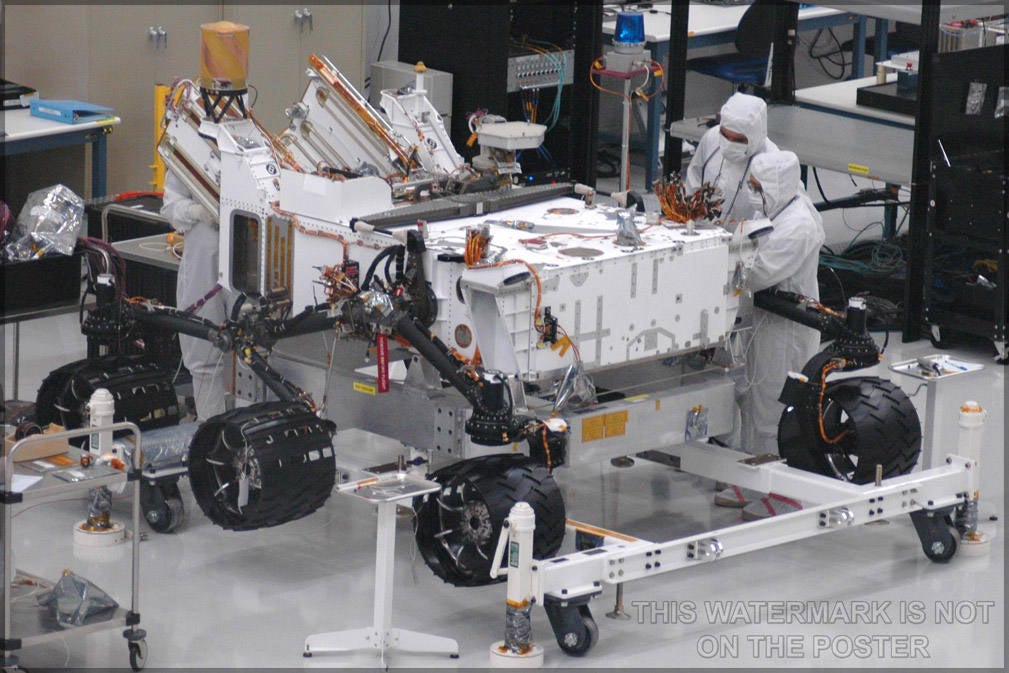 Poster, Many Sizes Available; Mars Rover Curiosity Assembly, The Centerpiece Of Nasa&#39;S Mars Science Laboratory Mission