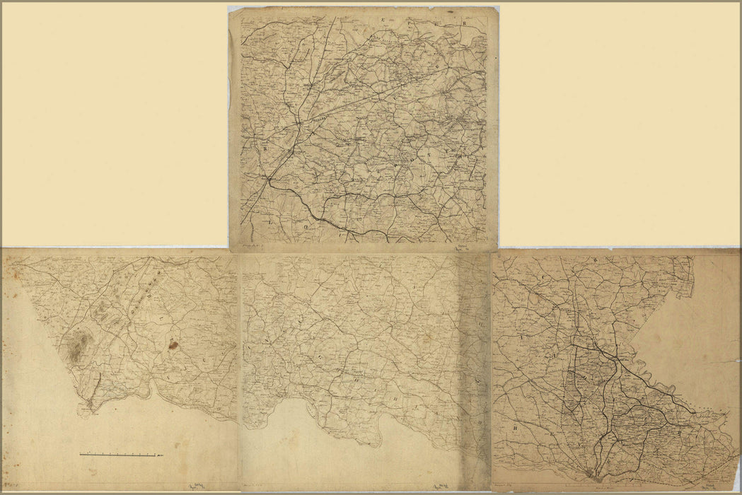 Poster, Many Sizes Available; Map Of Eastern Counties In Virginia, 1864