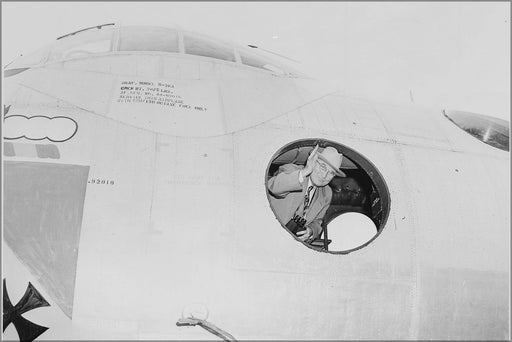 Poster, Many Sizes Available; President Truman Waving From B-36A Peacemaker Bomber