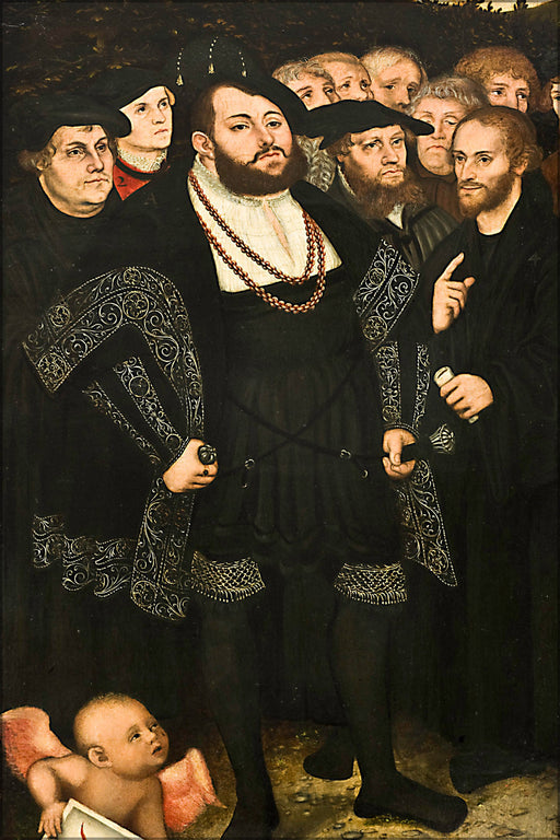 Poster, Many Sizes Available; Martin Luther And The Wittenberg Reformers By Cranach 1543