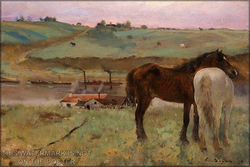 Poster, Many Sizes Available; Horses In A Meadow, 1871, National Gallery Of Art, Washington, Dc By Edgar Degas