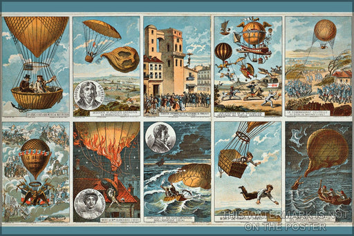 Poster, Many Sizes Available; Hot Air Balloon History 1795 To 1846